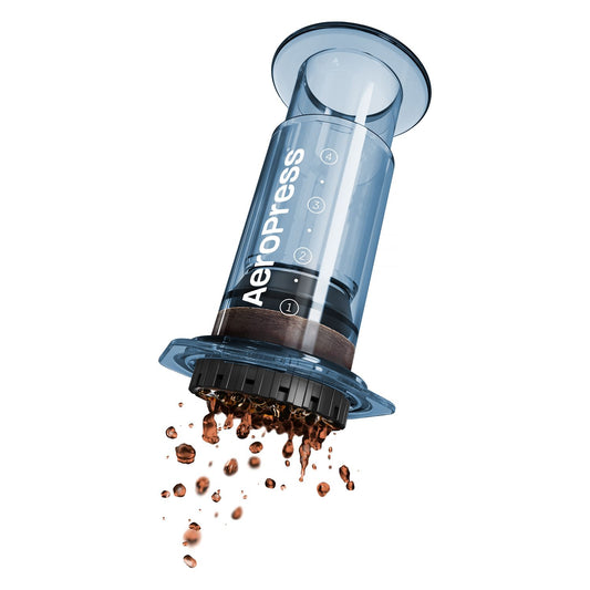 Aeropress Clear blue zaparzacz do kawy niebieski