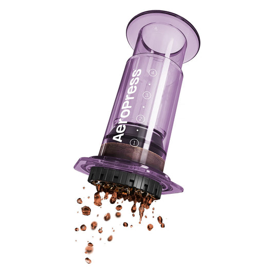 Aeropress Clear purple zaparzacz do kawy fioletowy