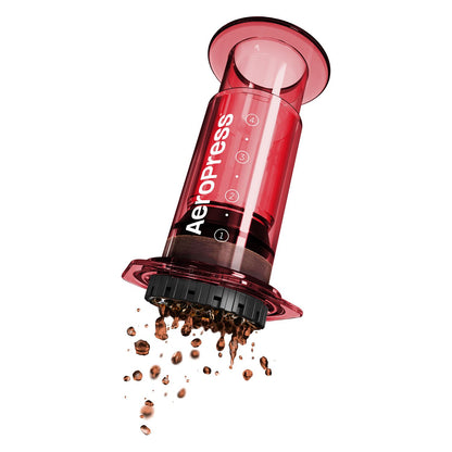 AeroPress Clear Red - Zaparzacz do kawy czerwony